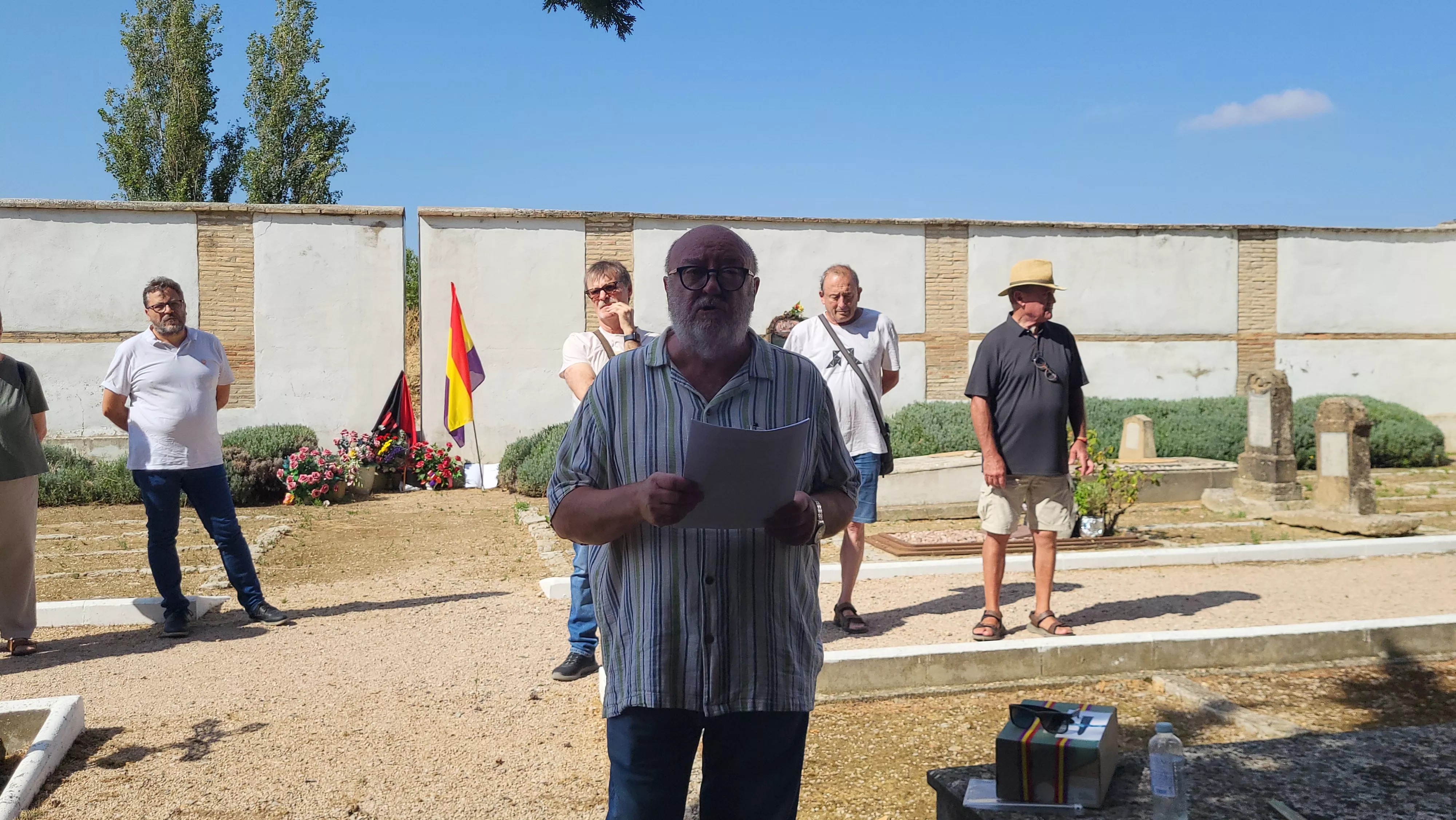 Acto en recuerdo del 90 aniversario de los fusilamientos del 23 de agosto de 1936 en Huesca. Foto Mercedes Manterola