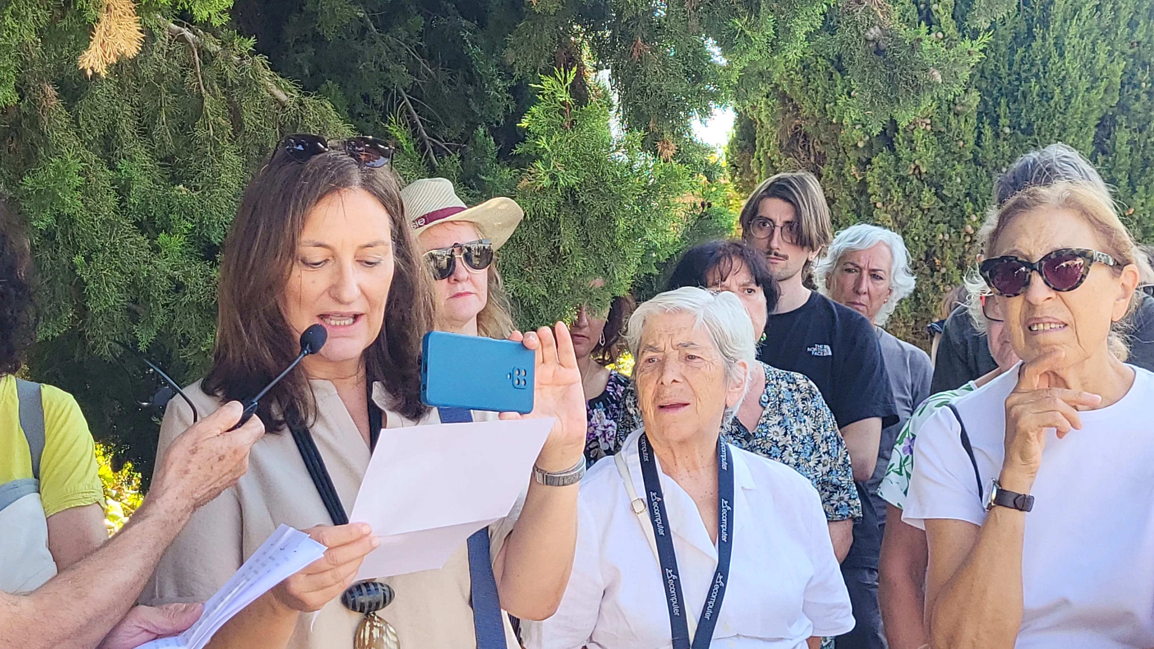 Acto en recuerdo del 90 aniversario de los fusilamientos del 23 de agosto de 1936 en Huesca. Foto Mercedes Manterola