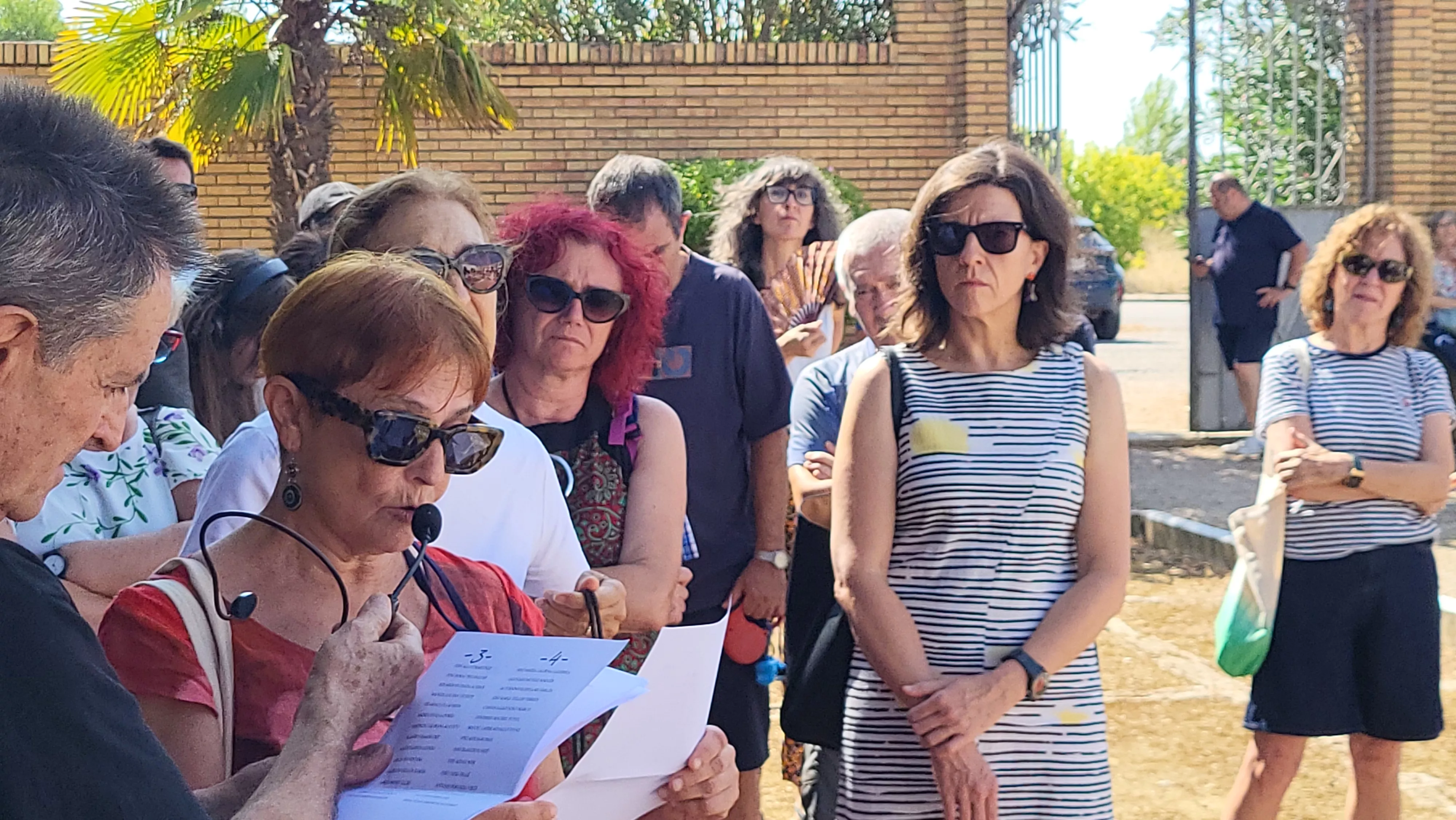 Acto en recuerdo del 90 aniversario de los fusilamientos del 23 de agosto de 1936 en Huesca. Foto Mercedes Manterola