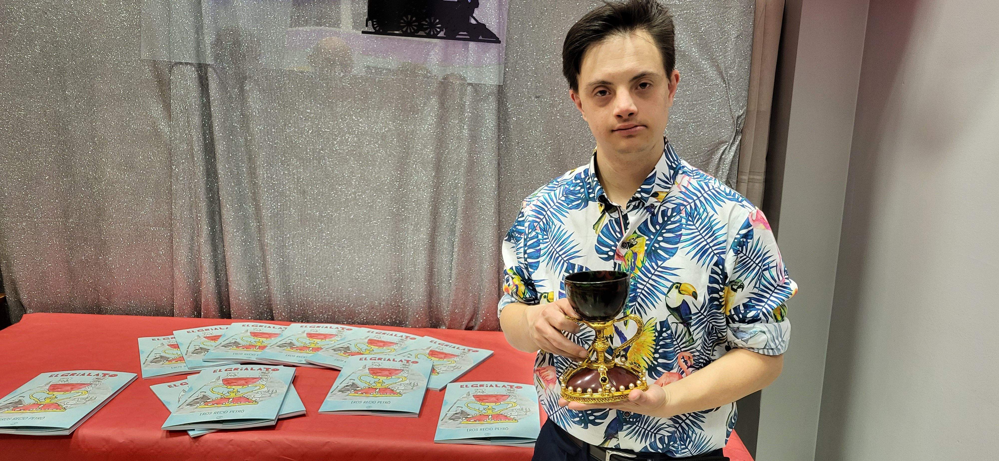 Eros Recio, el "Nijinsky de la Discapacidad", en el Barrio de la Encarnación. Foto Myriam Martínez