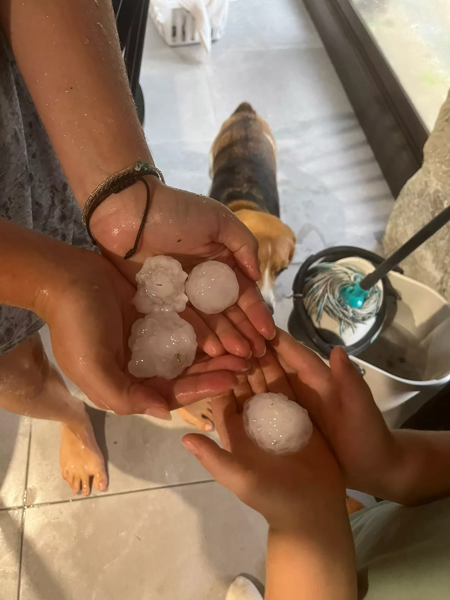 Granizo en Montmesa y el Golf de Guara