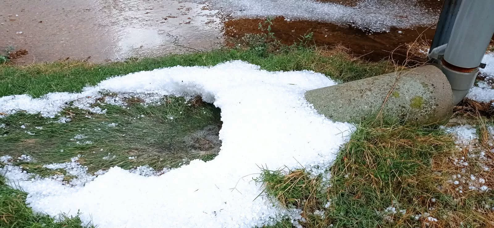 Granizo en Montmesa y el Golf de Guara