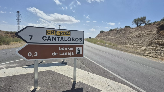 Una de las señales instaladas. Una de las señales instaladas.