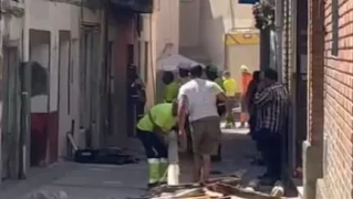 Primeras actuaciones en el lugar del accidente.