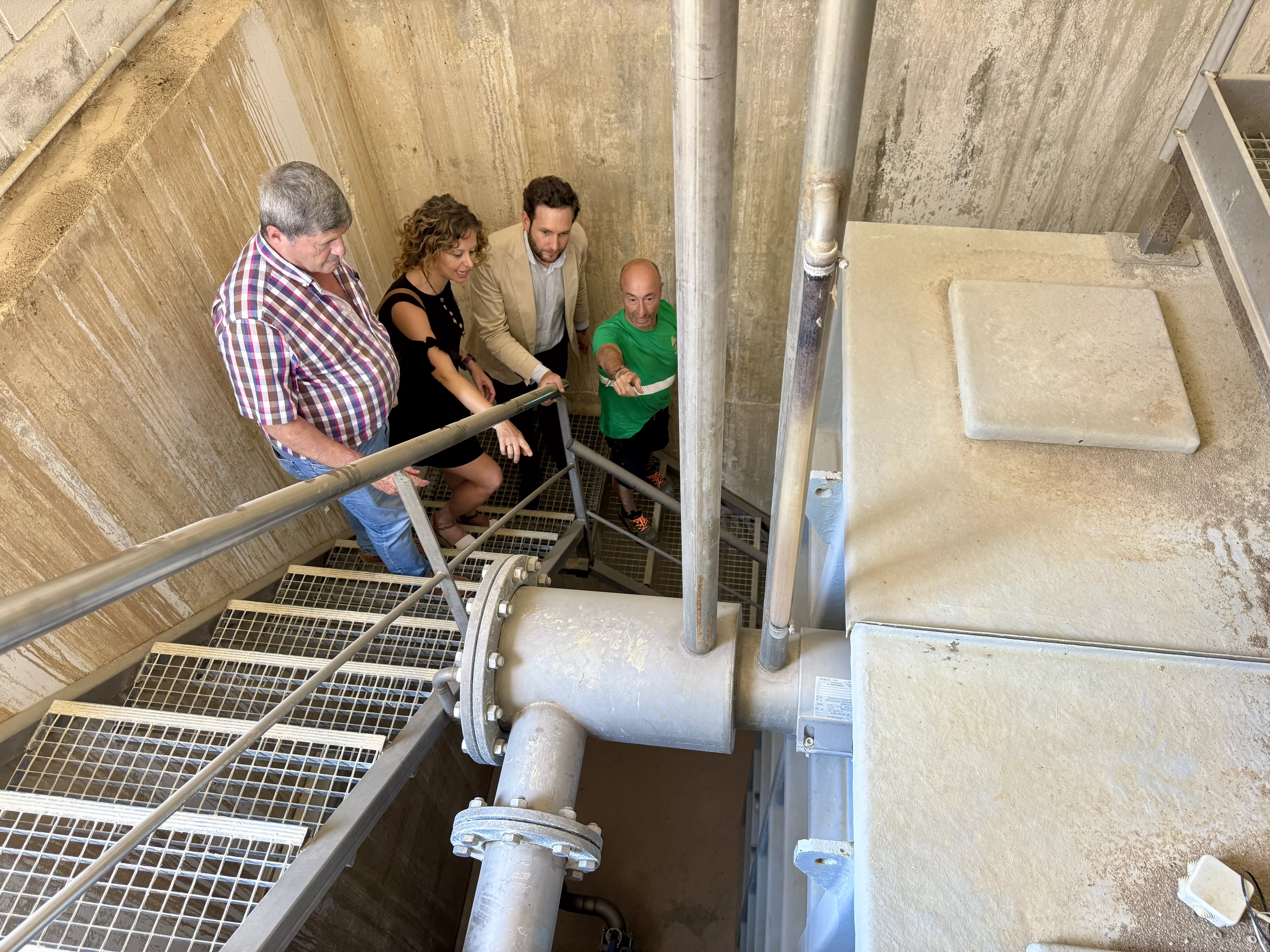 Visita a las instalaciones de la potabilizadora de Lanaja.