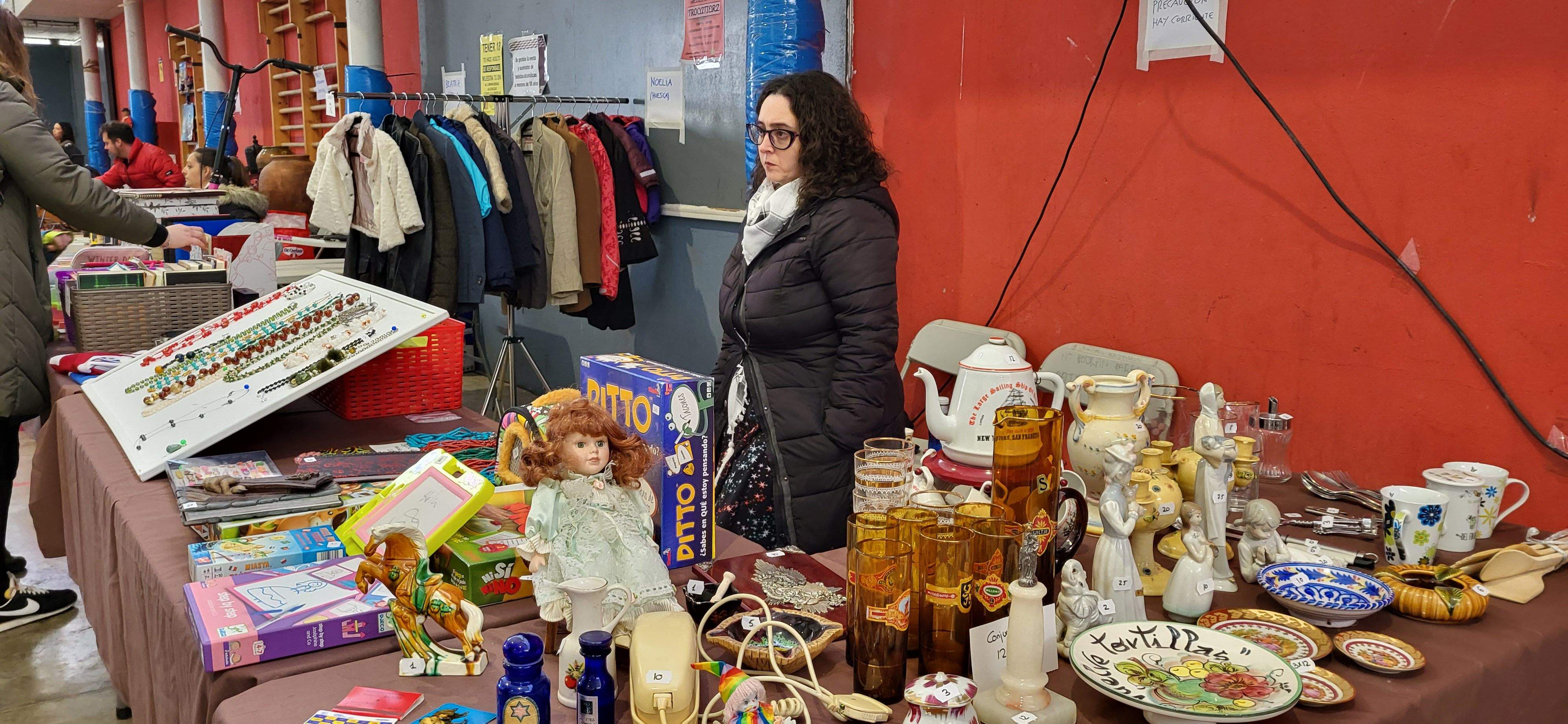Mercado de trueque celebrado en Tierz. Foto: Mercedes Manterola