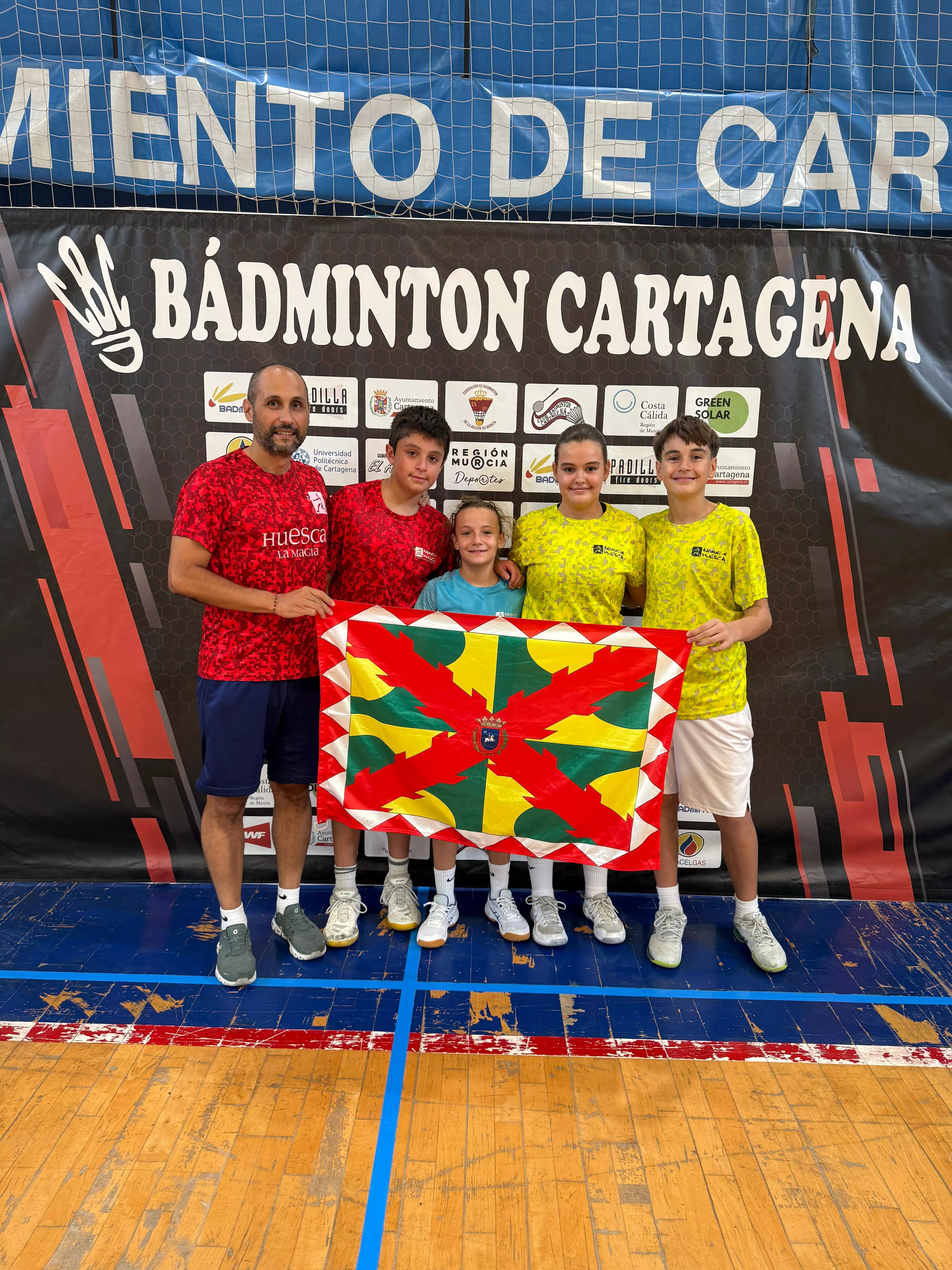 Jugadores de Badminton Huesca en Cartagena.