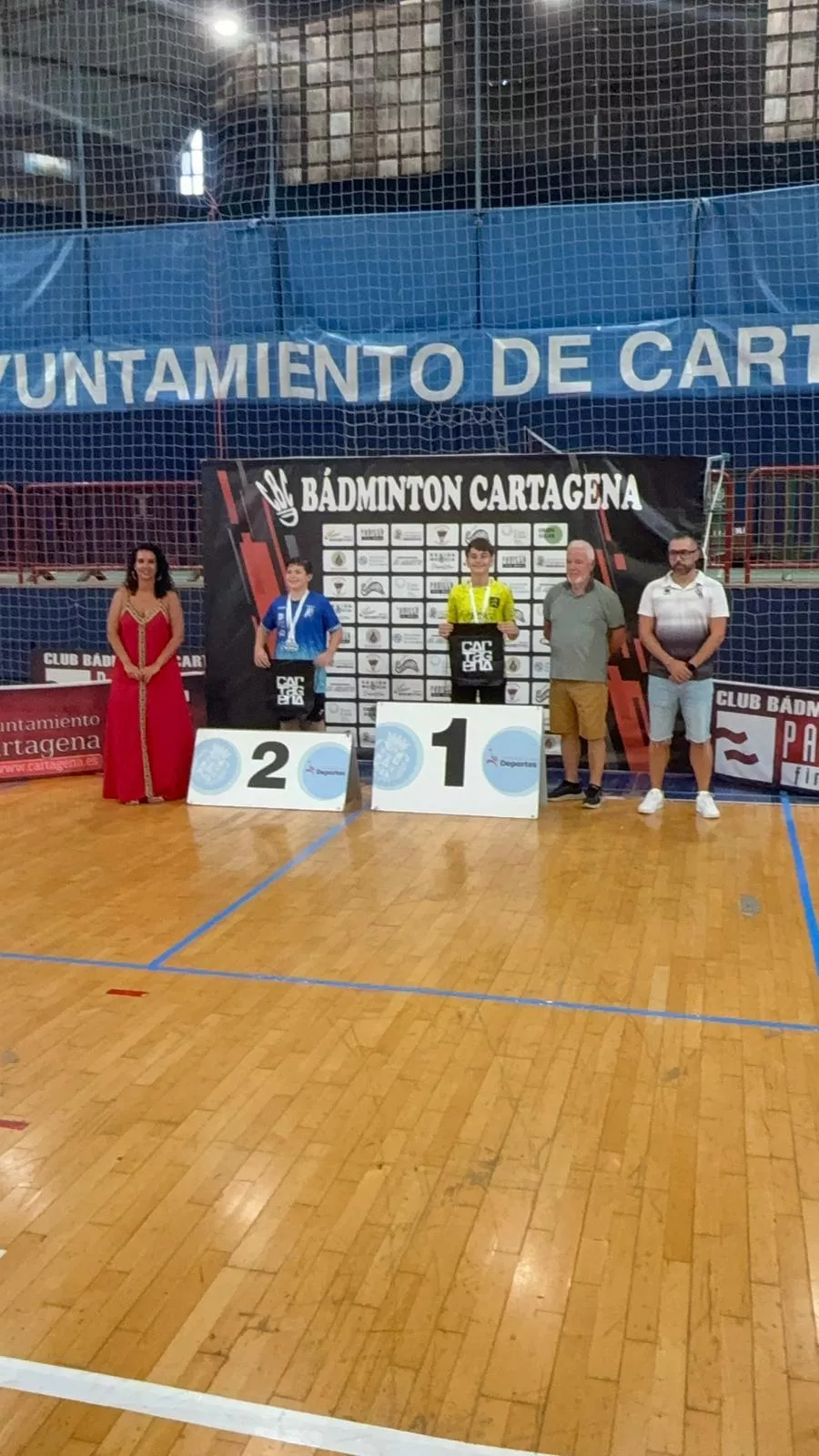 Martín Coronas en el podio de Cartagena