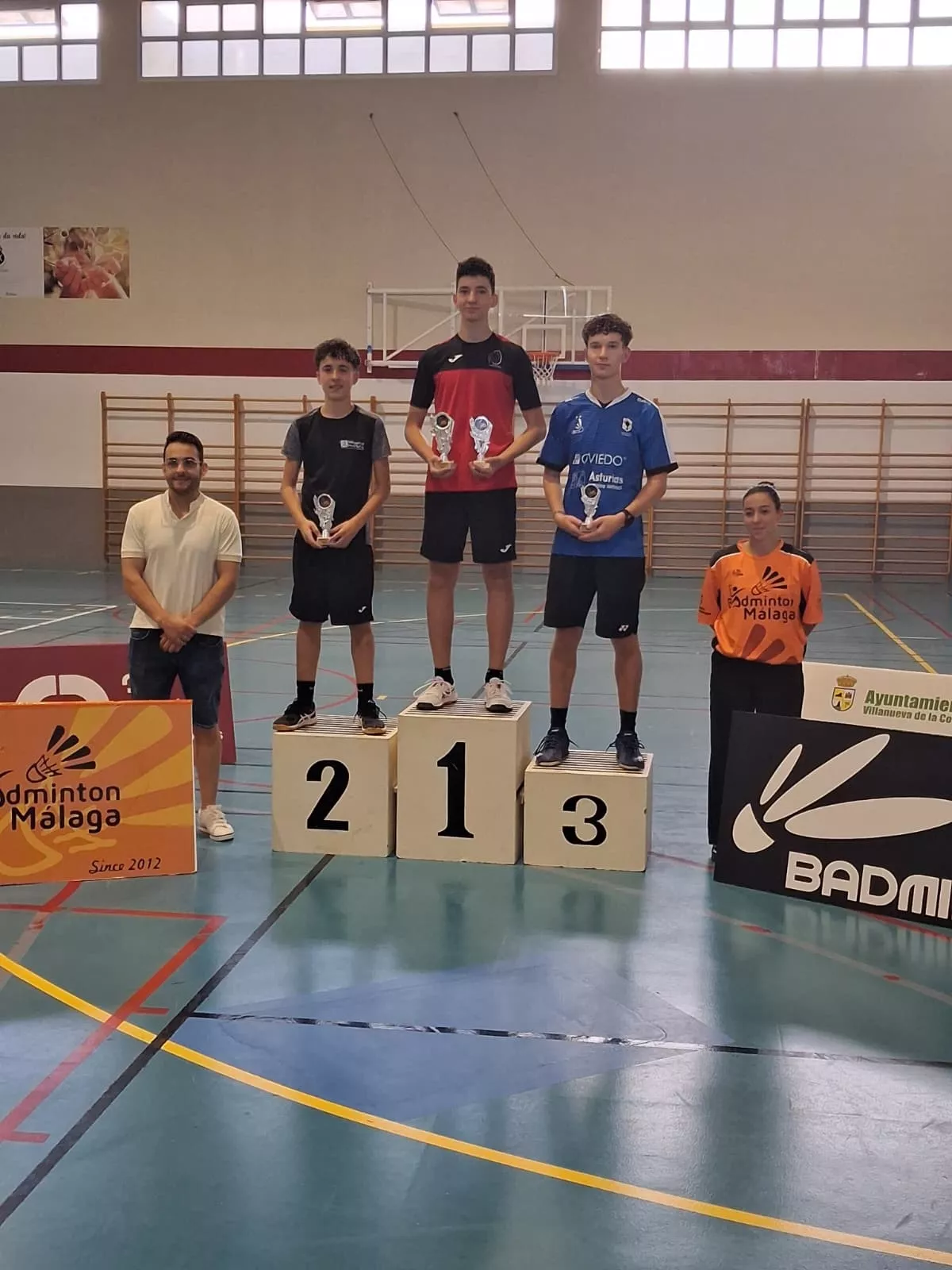 Podio de Badminton Huesca en Málaga