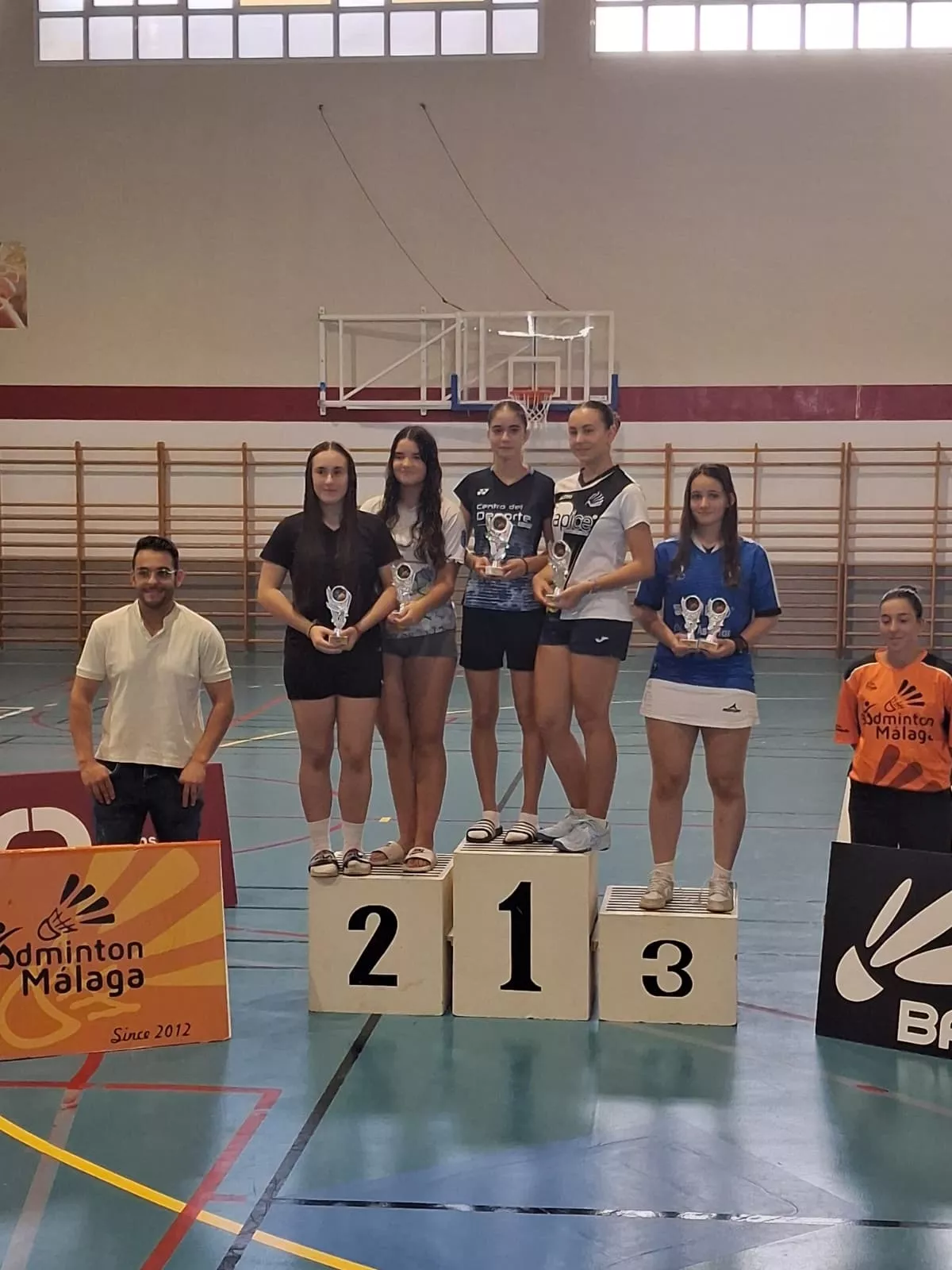 Podio de Badminton Huesca en Málaga