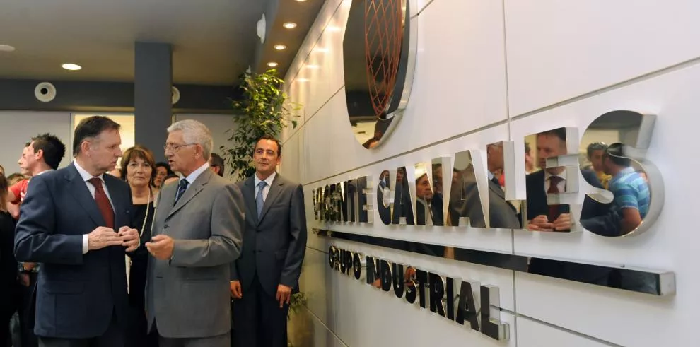 Vicente Canales, con Marcelino Iglesias en 2003