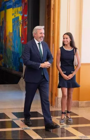 Recepción del Gobierno de Aragón a Inés Bergua. Foto: Fabián Simón.