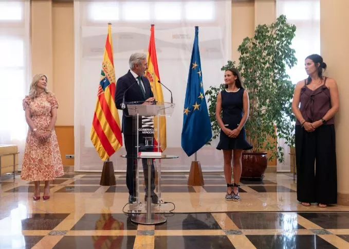 Recepción del Gobierno de Aragón a Inés Bergua. Foto: Fabián Simón.