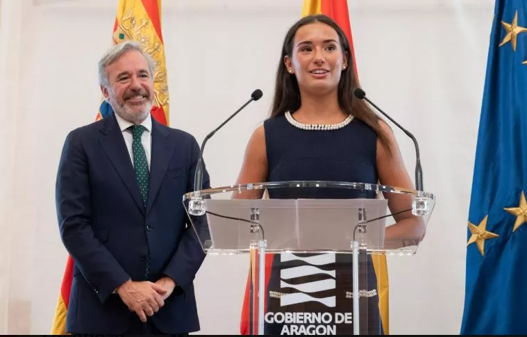 Recepción del Gobierno de Aragón a Inés Bergua. Foto: Fabián Simón.