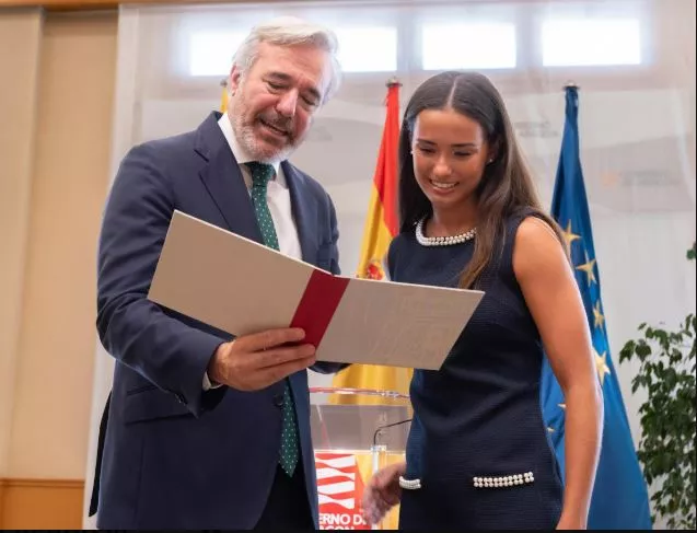 Recepción del Gobierno de Aragón a Inés Bergua. Foto: Fabián Simón.