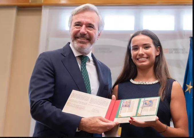 Recepción del Gobierno de Aragón a Inés Bergua. Foto: Fabián Simón.