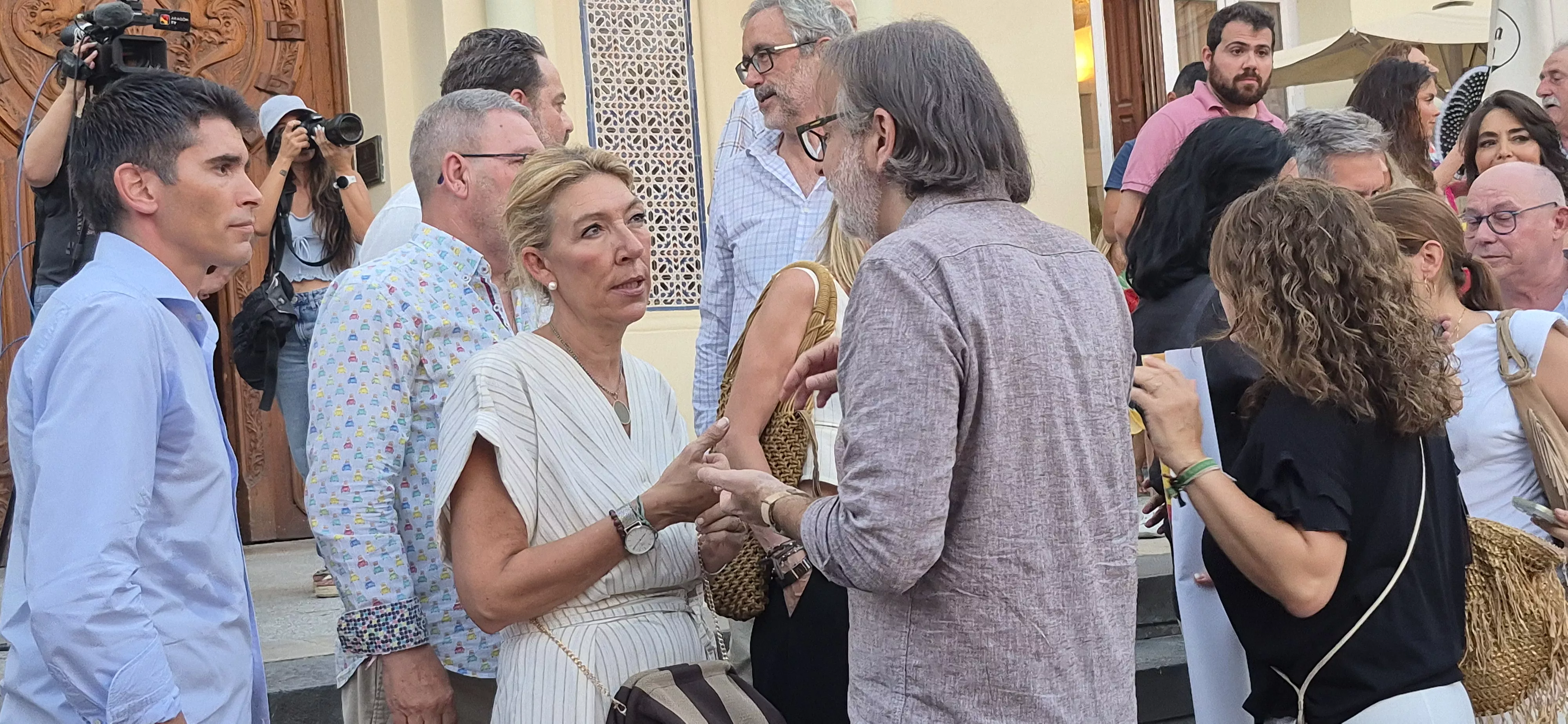 Concentración en la ciudad de Huesca en apoyo a Ceuta. Foto Myriam Martínez