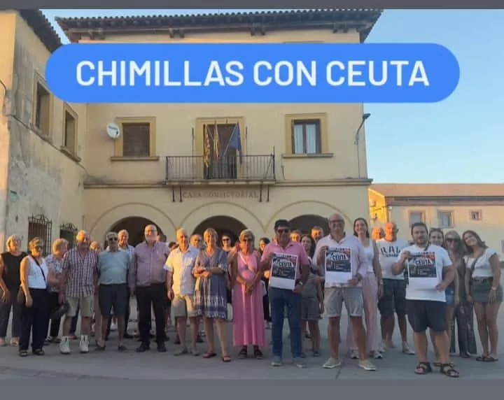Concentración en Chimillas en apoyo a Ceuta. 