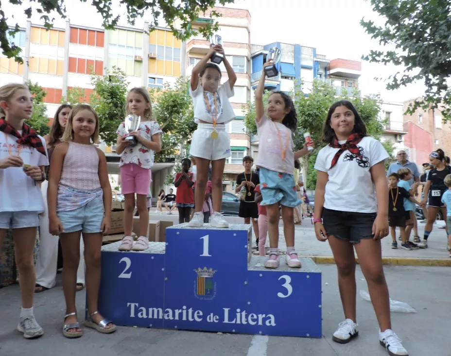 Podio de niñas de 4 y 5 años