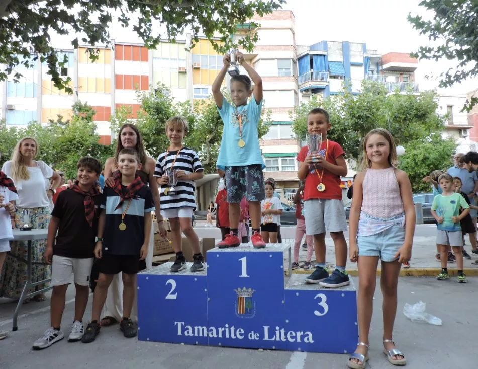 Podio de niños de 4 y 5 años