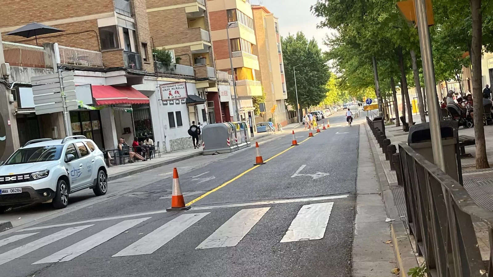 El tramo de la calle Zaragoza, entre Cavia y Tarbes, incluido en el Plan de Asfaltado aprobado por el Ayuntamiento de Huesca.