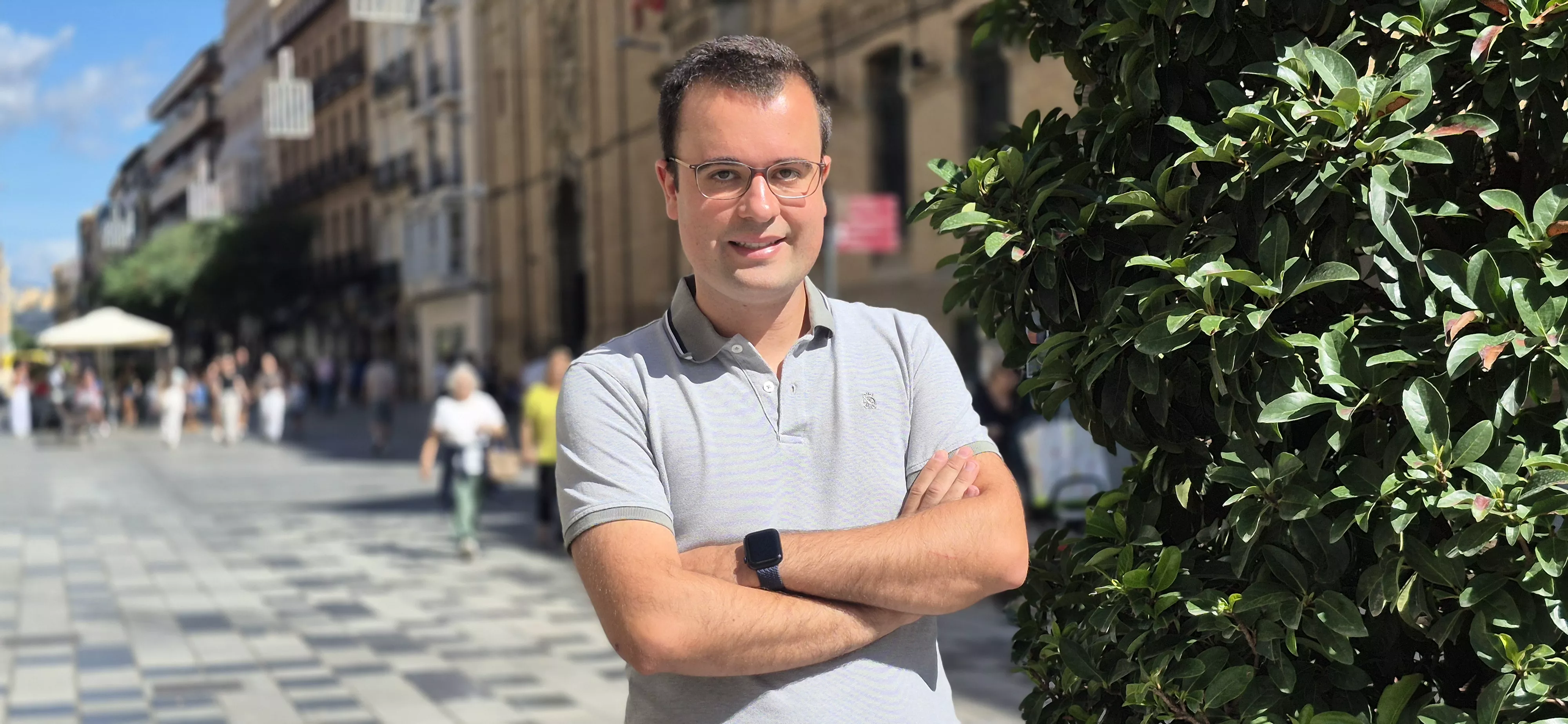 David Esporrín, en el Coso Alto de Huesca. Foto Myriam Martínez