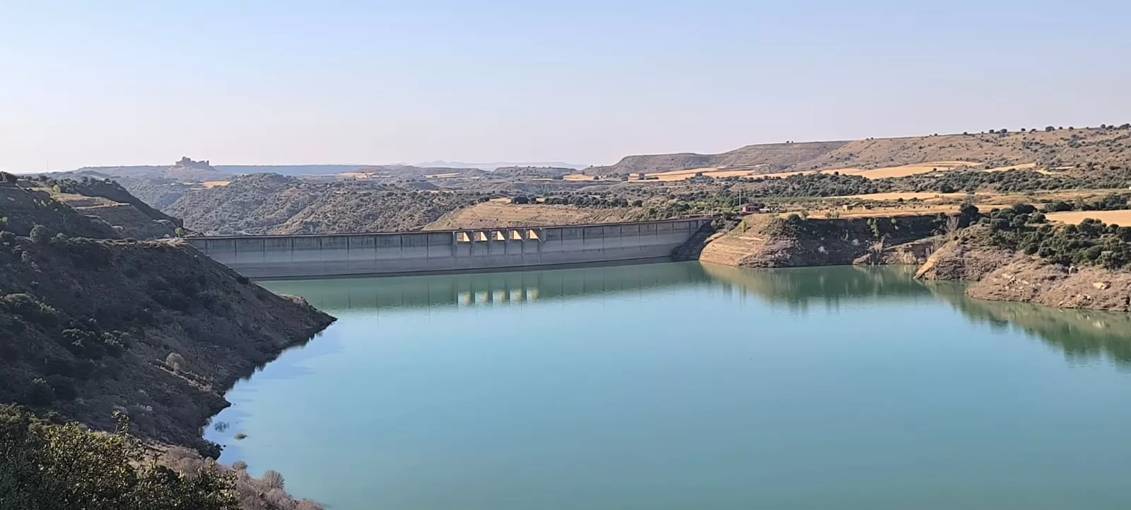 El Embalse de Montearagón, al 50,59 % de su capacidad. Foto Joaquín Santafé