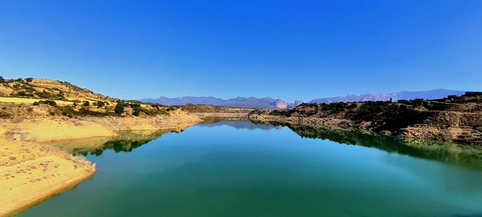El Embalse de Montearagón, al 50,59 % de su capacidad. Foto Joaquín Santafé