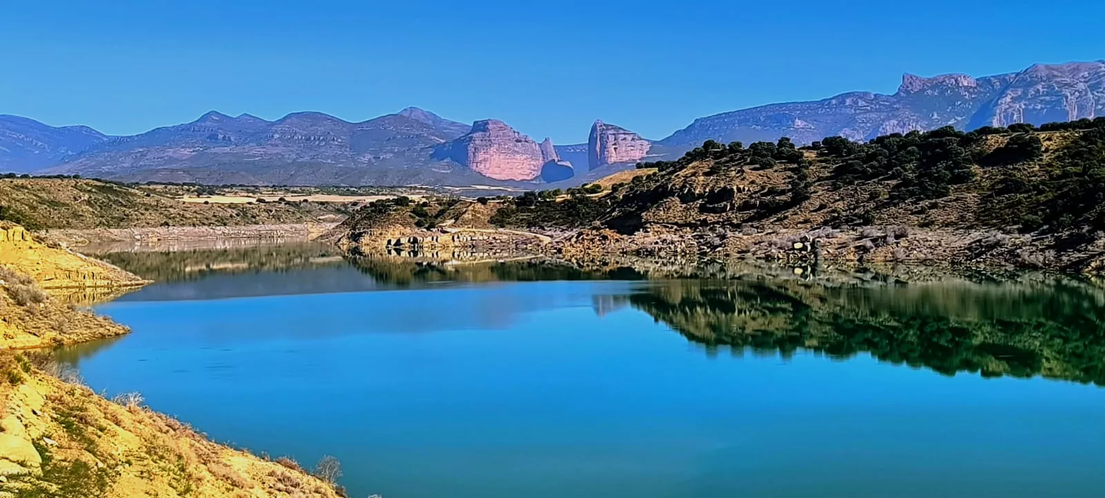 El Embalse de Montearagón, al 50,59 % de su capacidad. Foto Joaquín Santafé