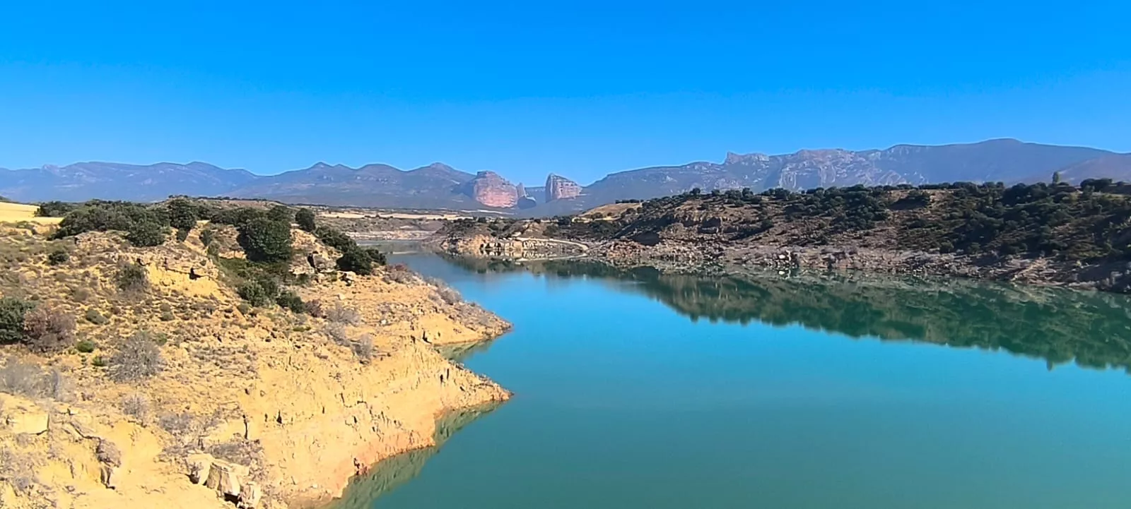 El Embalse de Montearagón, al 50,59 % de su capacidad. Foto Joaquín Santafé