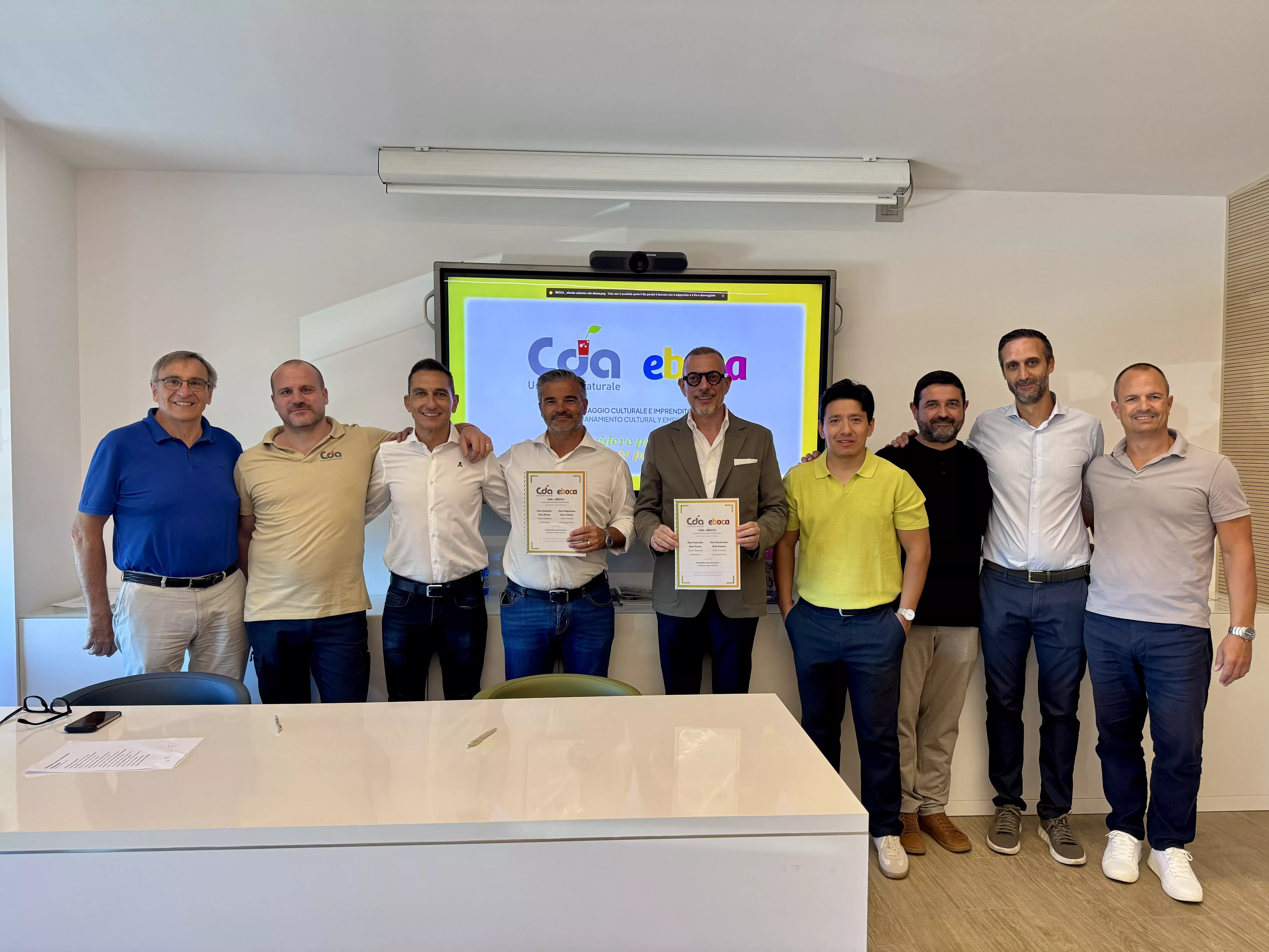 Visita de Eboca a la compañía italiana CDA.