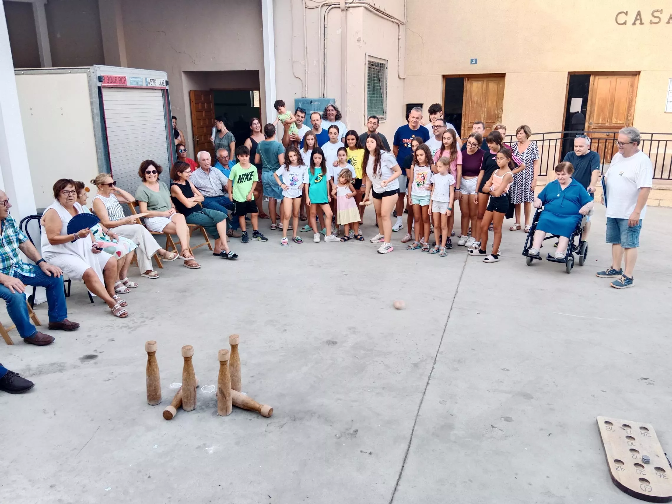 Juegos tradicionales en Tramaced, palistroc