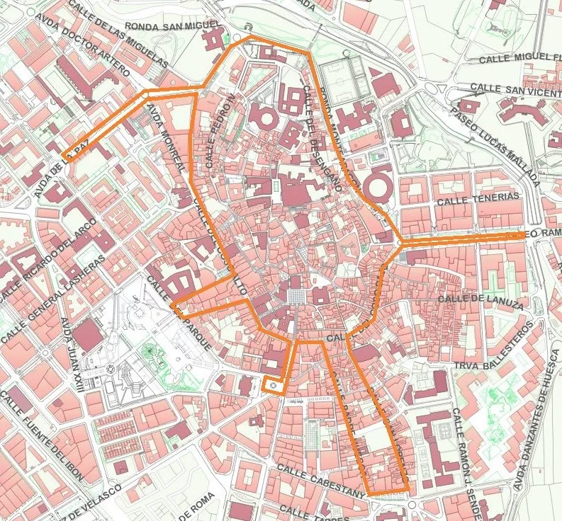 Recorrido de la 5K y 10K Ciudad de Huesca.