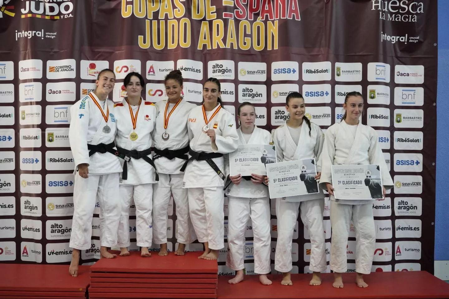 Podio femenino Supercopa Junior