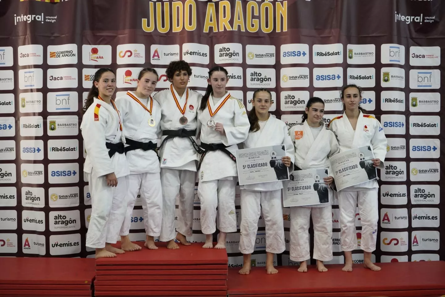 Podio femenino Supercopa Junior