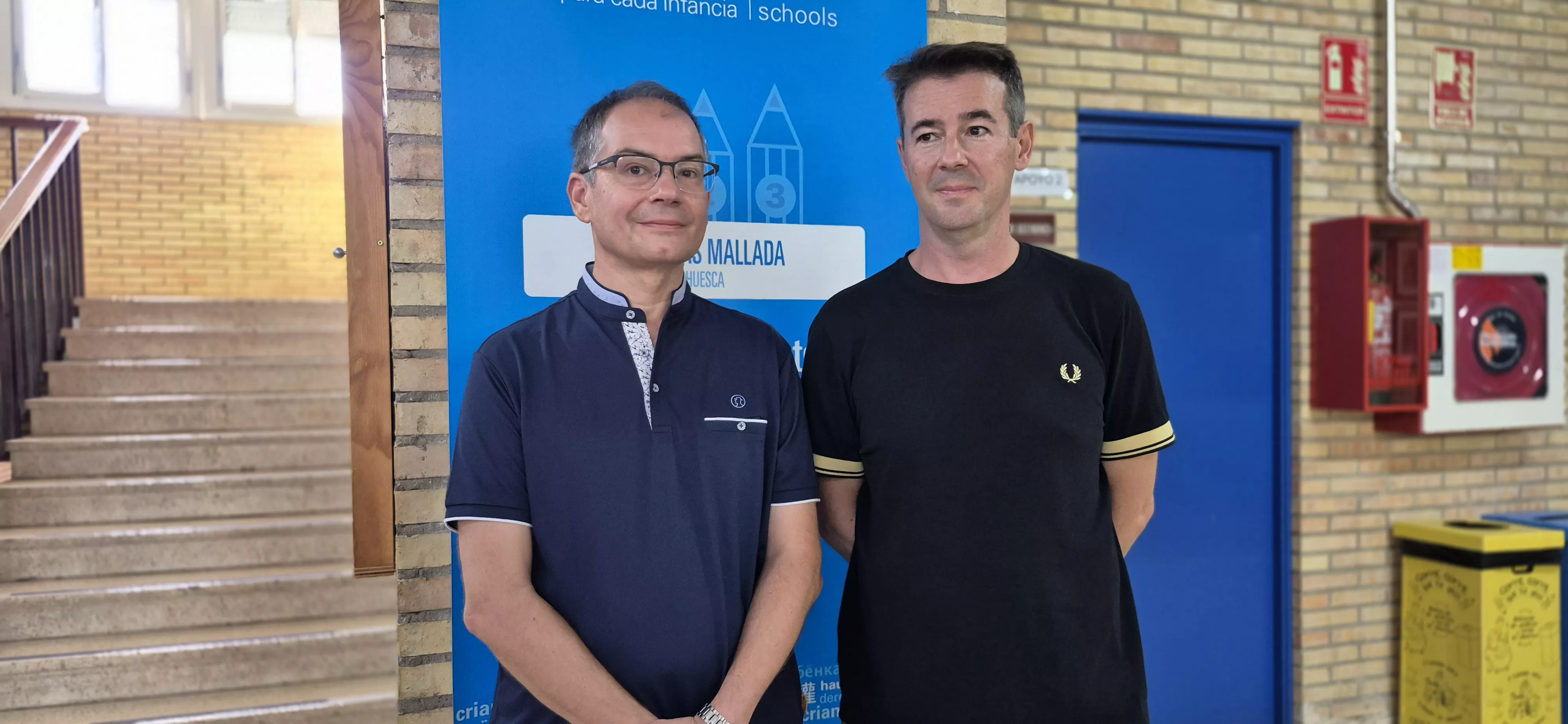 Eduardo Marsó y Carlos Oliván. Vuelta al cole de Infantil y Primaria 2026-2027. Foto Myriam Martínez