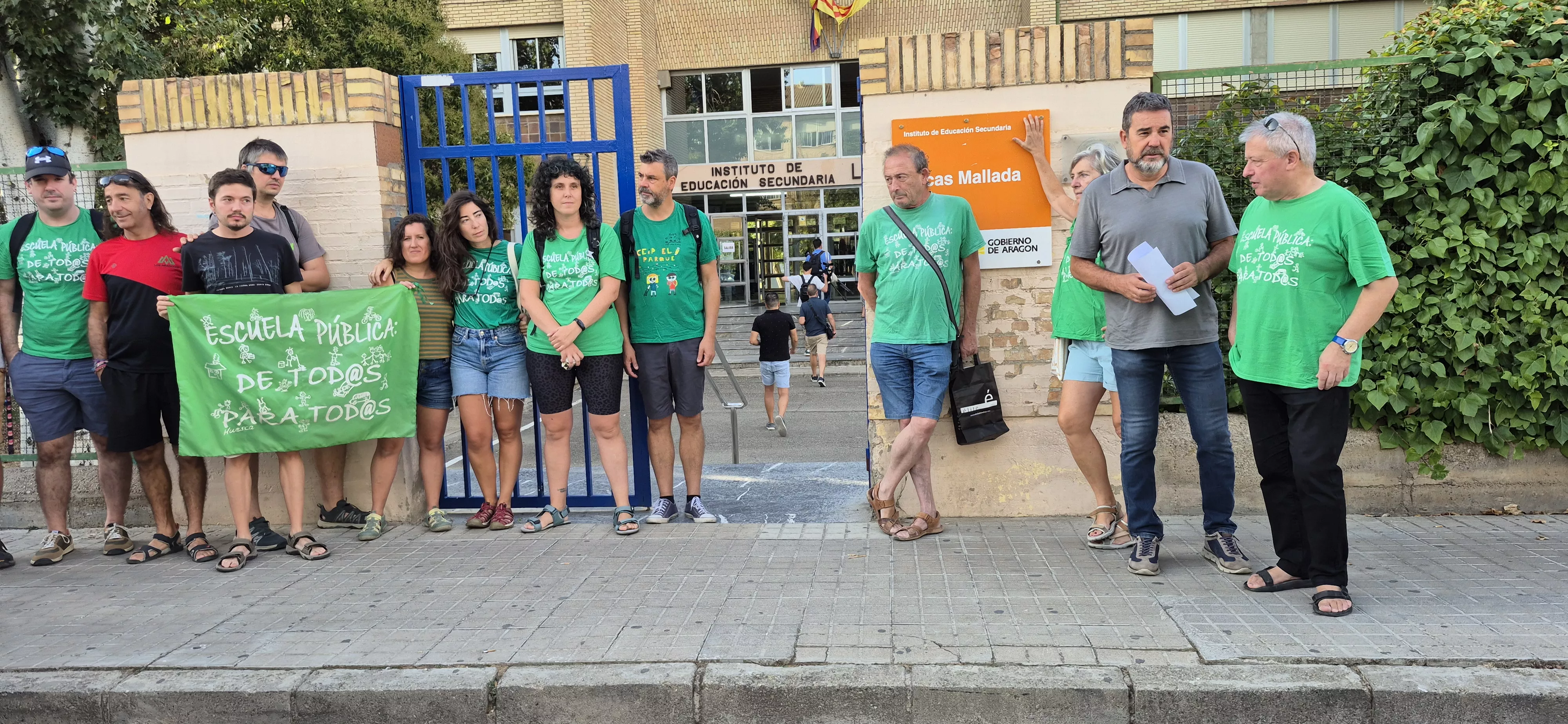CGT denuncia una propuesta de diez meses de suspensión para un docente y delegado sindical de Huesca. Foto Myriam Martínez