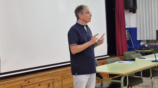 Eduardo Marsó. IES Lucas Mallada este curso 2026-2027. Foto Myriam Martínez