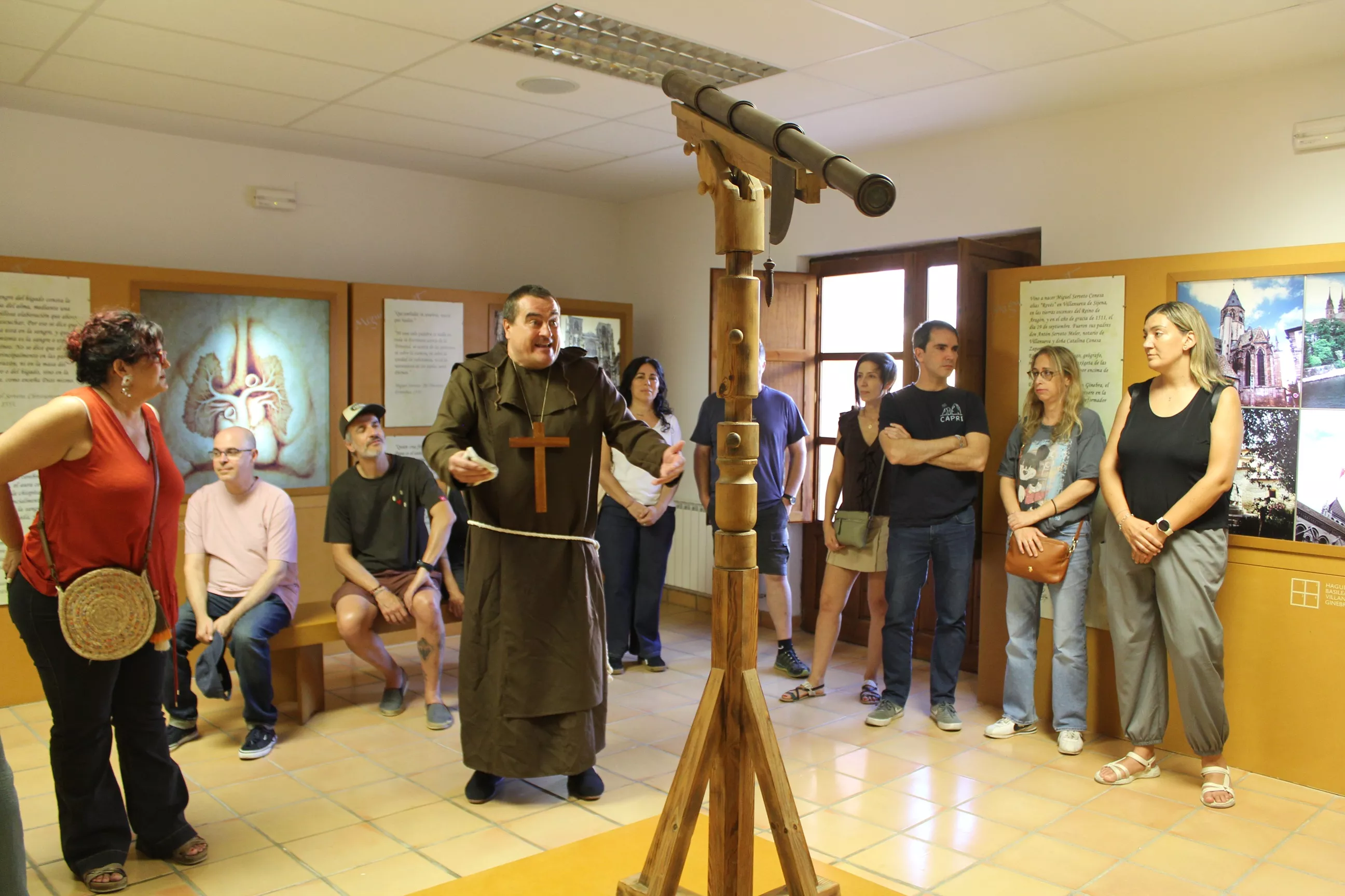 La figura de Miguel Servet se hace presente en las visitas teatralizadas en su casa natal en Villanueva de Sijena