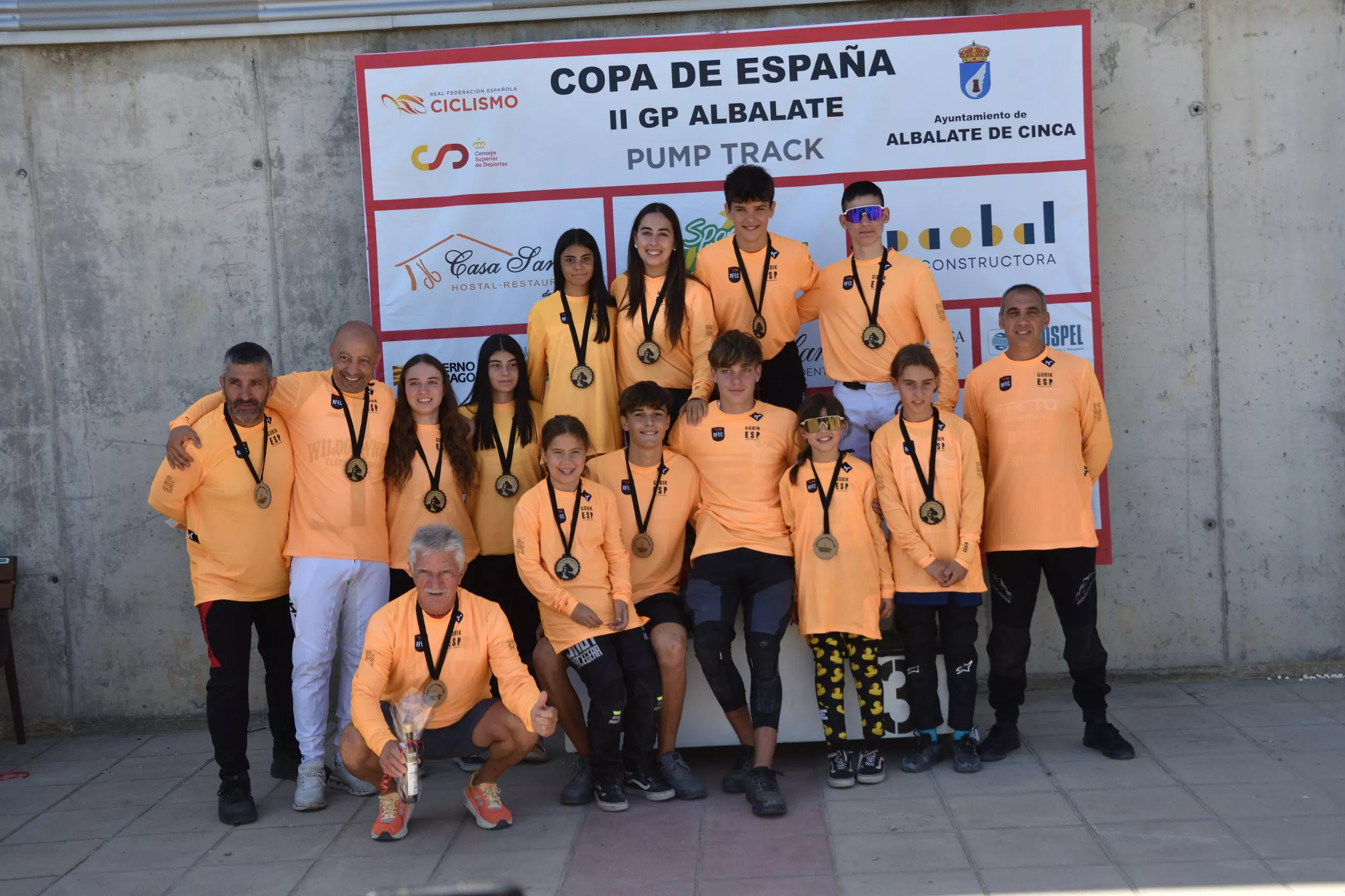 Medallistas en Albalate de Cinca.