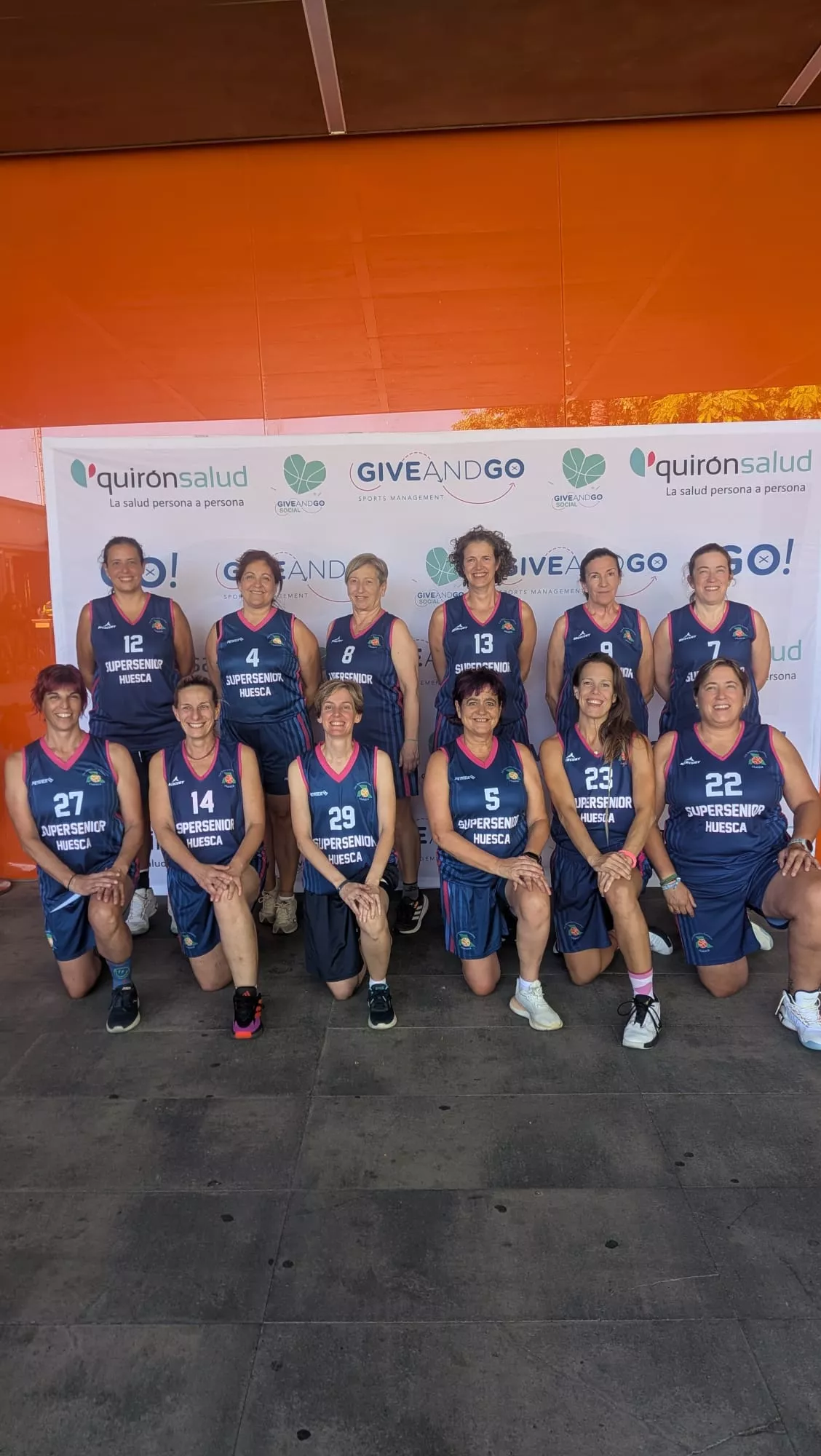 El equipo de las Supersenior del CBF Huesca. El equipo de las Supersenior del CBF Huesca.