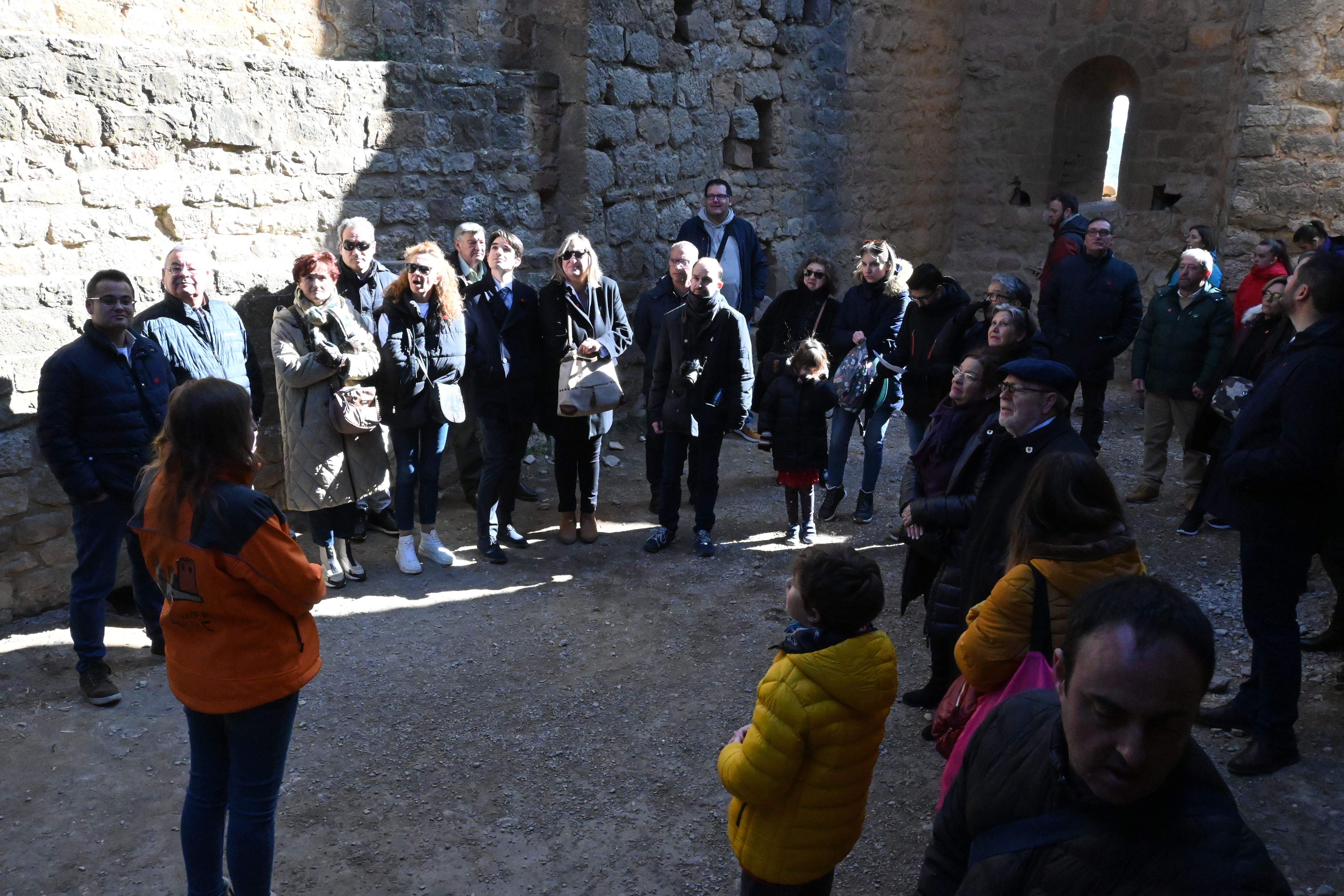 En la guía en el Castillo de Loarre.  Foto Carlos Jalle 
