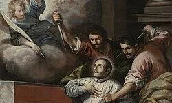 El Martirio de San Pedro Arbués, del círculo de Antonio del Castillo (Museo de Bellas Artes de Córdoba)