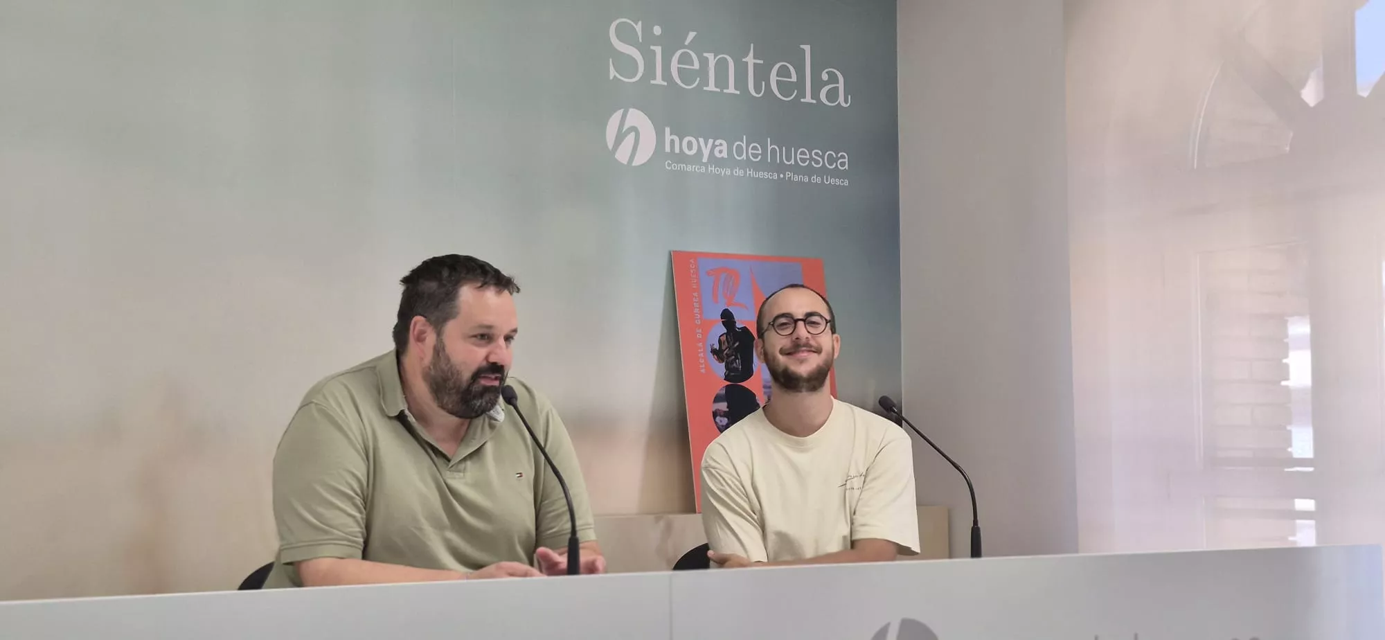 José Eugenio Marín, Josetxu, y Pablo Pérez, presentando el festival Tierras de Qala't. Foto Myriam Martínez