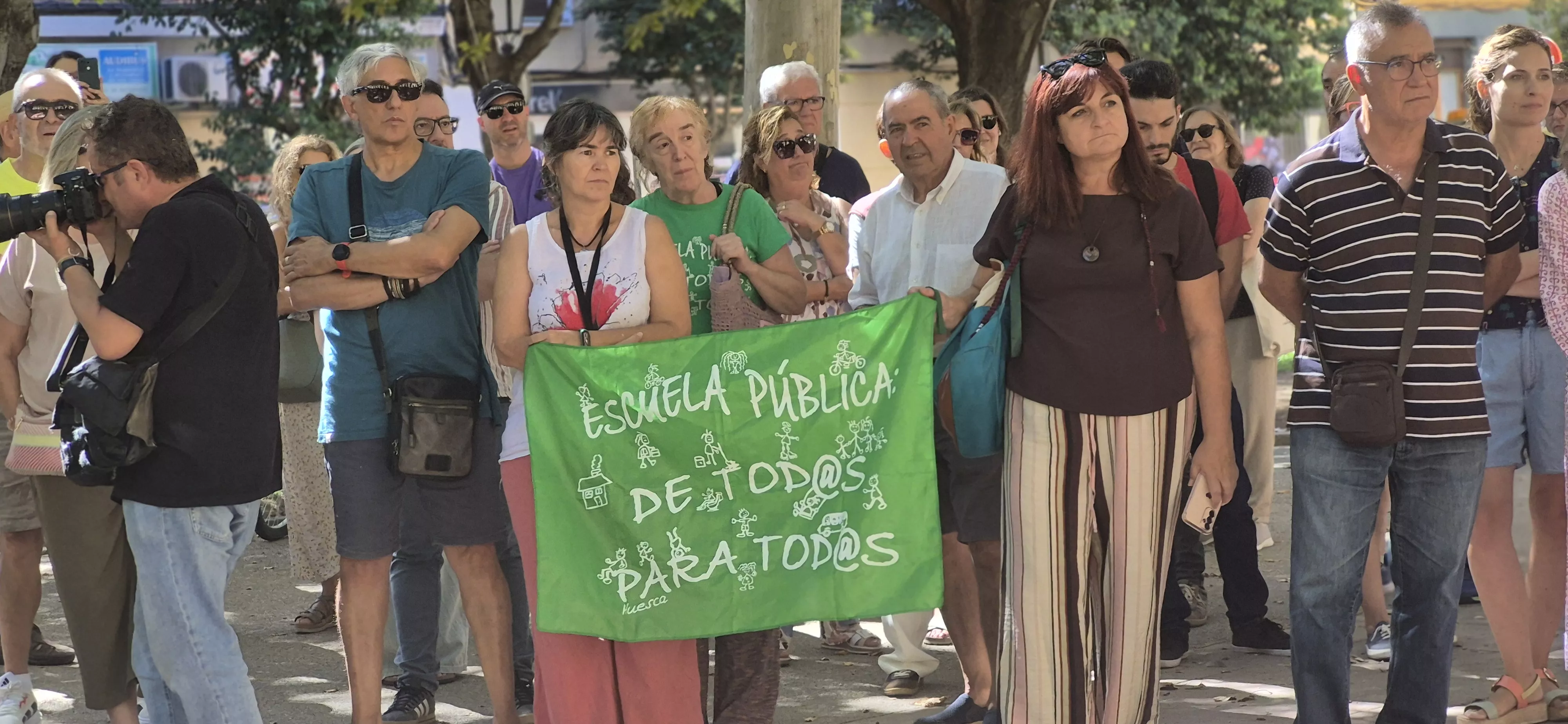 Concentración de sindicatos contra el modelo de la Inspección de Educación. Foto Myriam Martínez