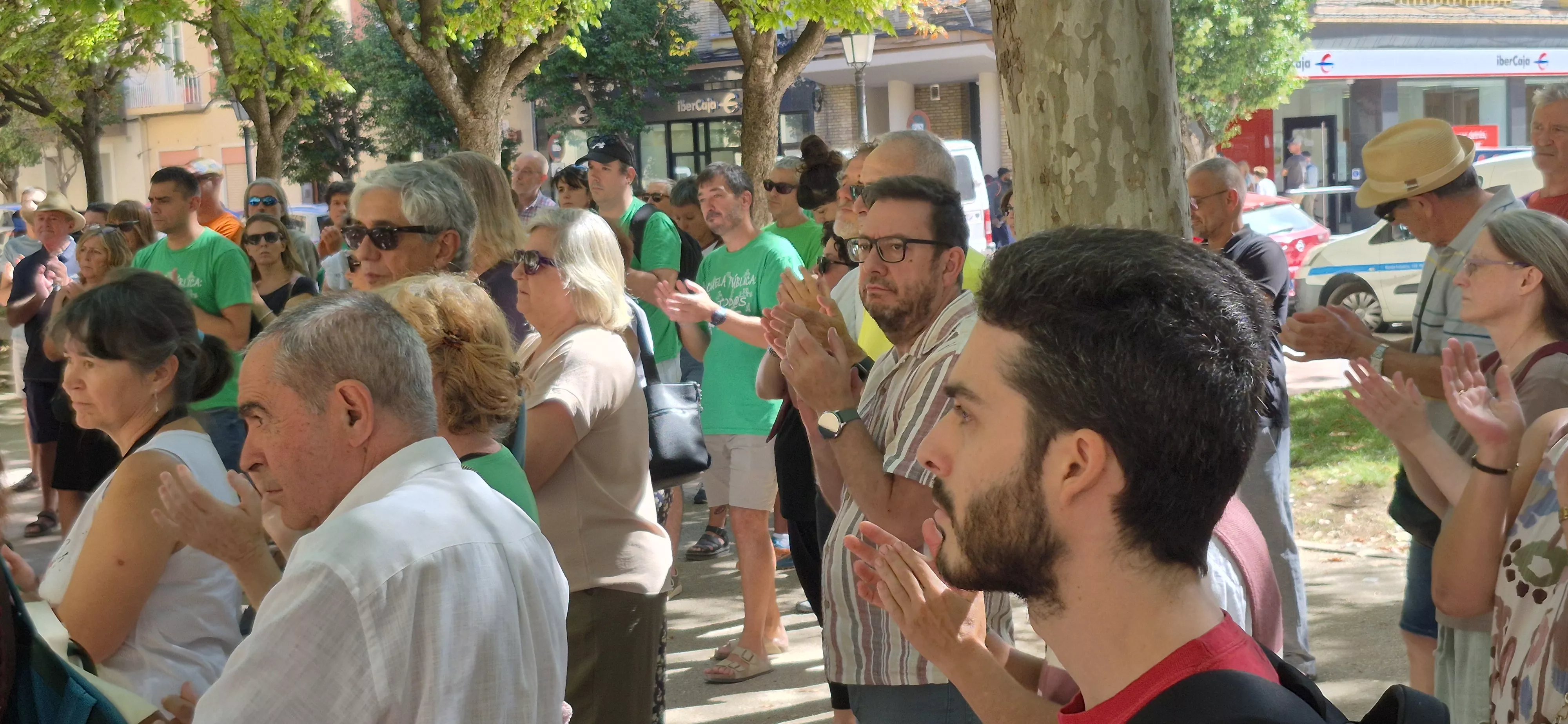 Concentración de sindicatos contra el modelo de la Inspección de Educación. Foto Myriam Martínez