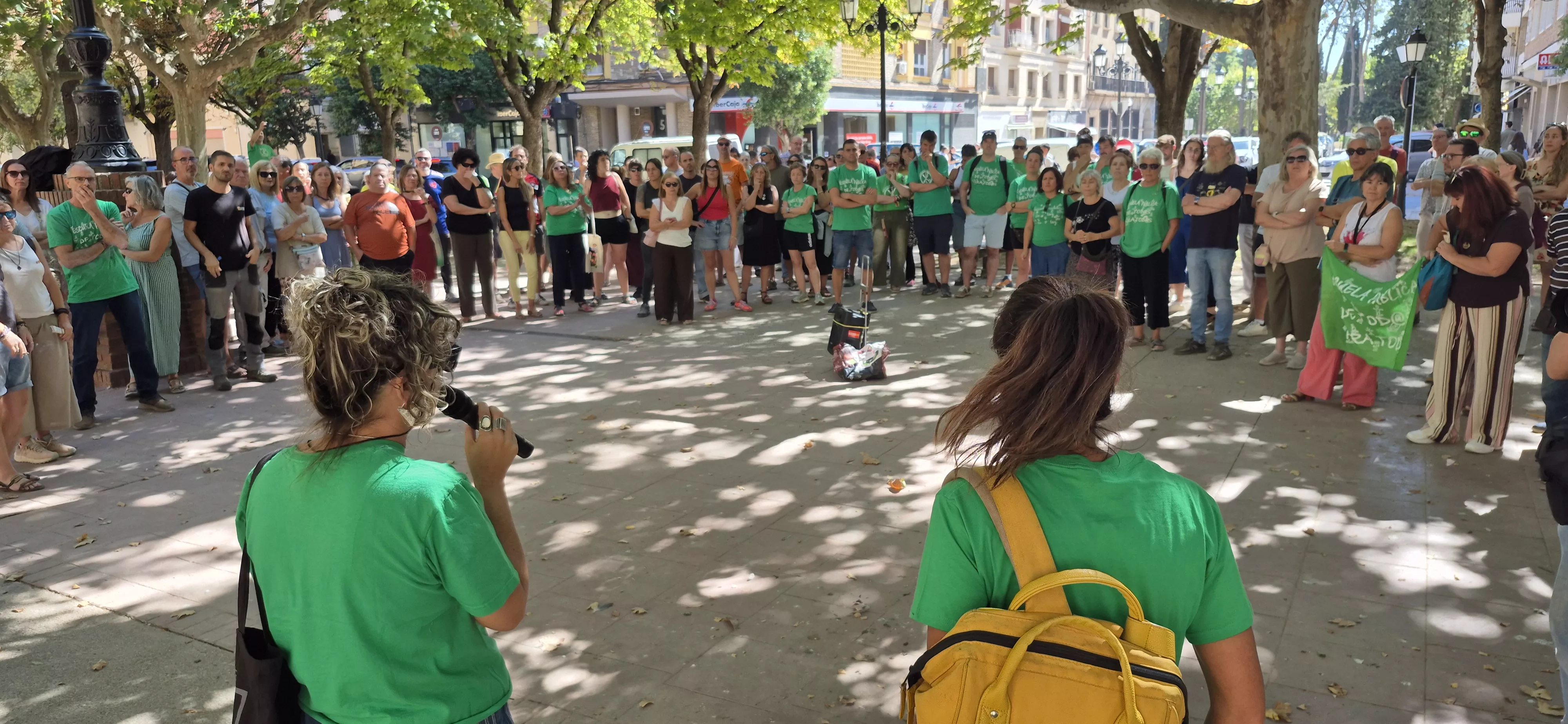 Concentración de sindicatos contra el modelo de la Inspección de Educación. Foto Myriam Martínez