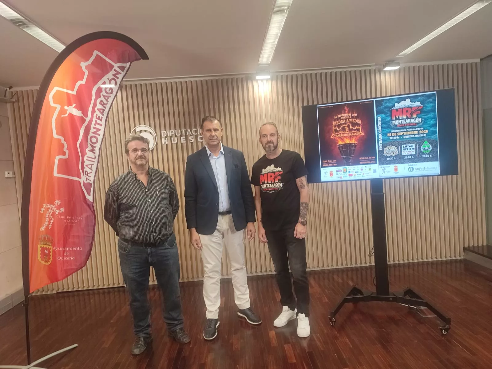 Rafael Blasco, Sergio Serra y Fernando Vinué en la presentación del evento.