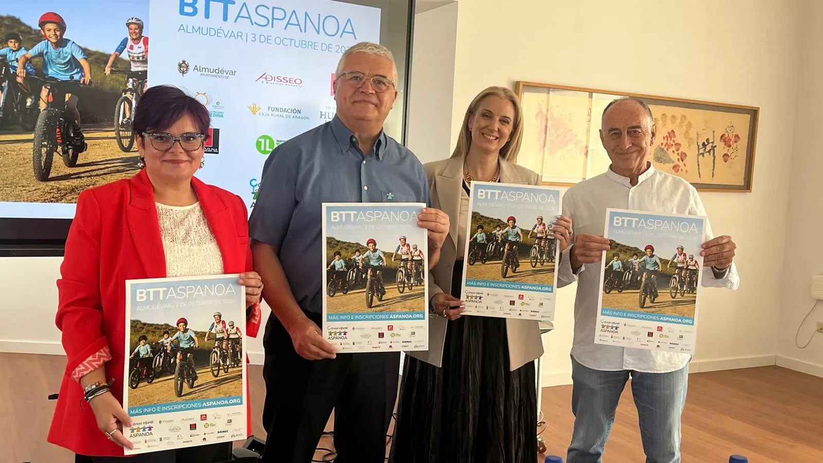 La BTT Aspanoa reúne solidaridad y deporte en Almudévar y estrena la vuelta al embalse.