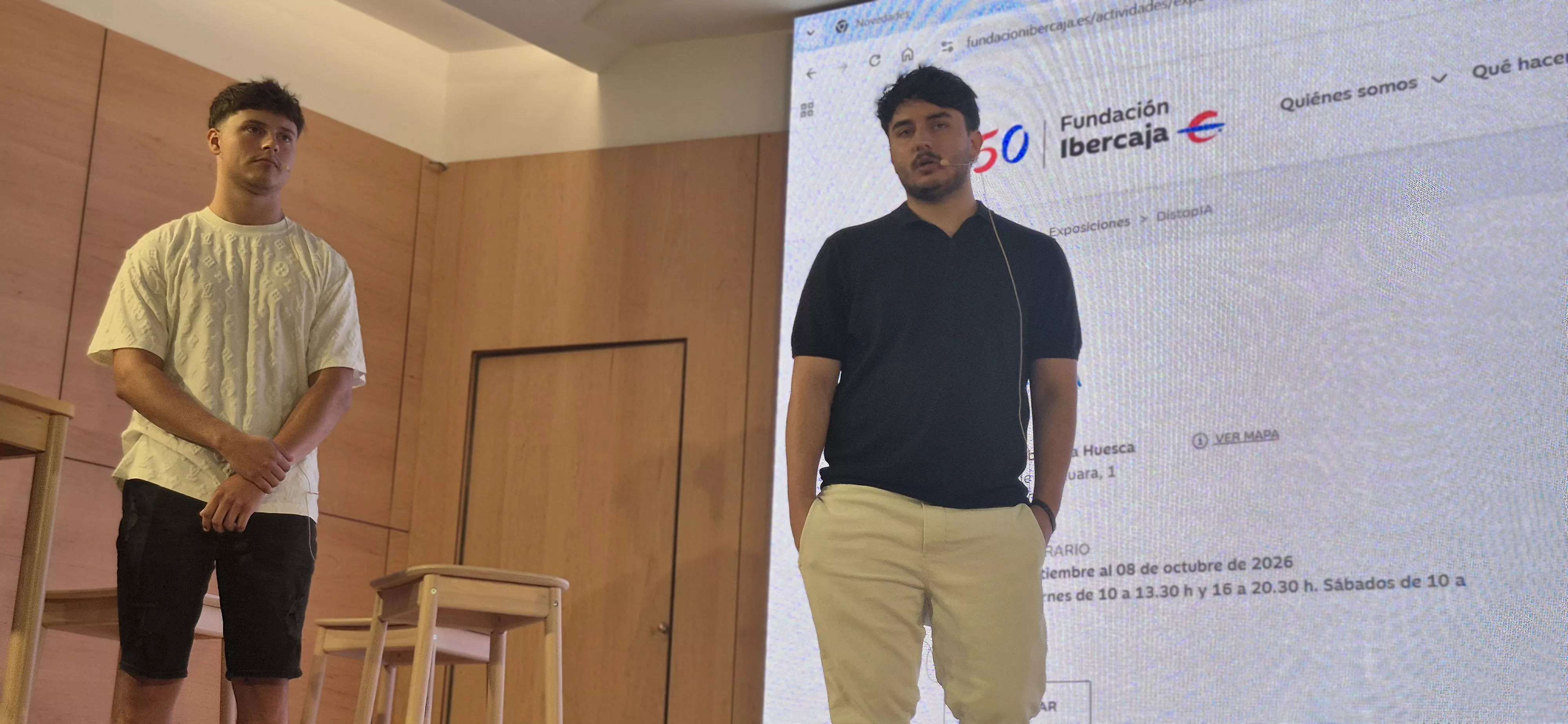 Proyecto Distopía de Inteligencia Artificial y arte en la Fundación Ibercaja Huesca. Foto Myriam Martínez